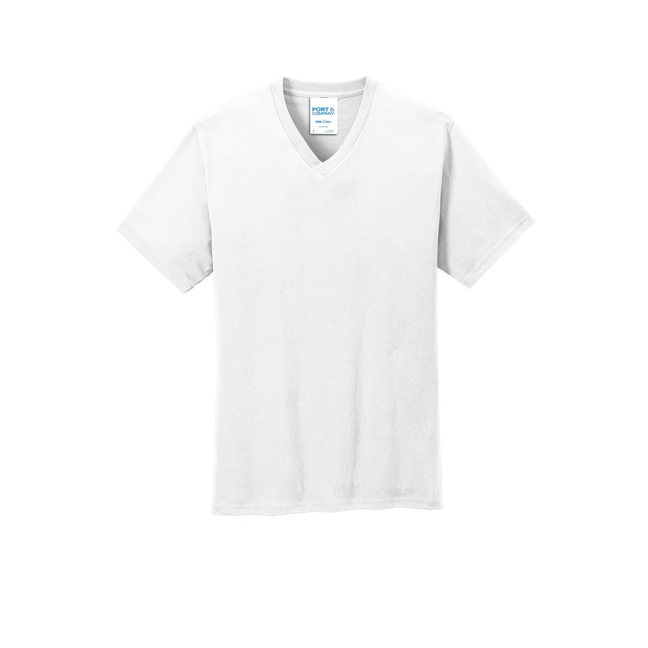 Port & Company® Men's Core Cotton V-Neck T-Shirt